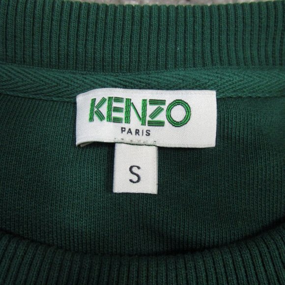 Kenzo Paris Sweater Womens Size Small Green Logo Pullover - Picture 9 of 11
